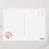 Kerstherten sneeuw kleurrijke glitter gloed folie uitnodiging briefkaart (Achterkant)