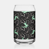 Kerstherten Ster Winter Patroon Blikvorm Glas (Achterkant)