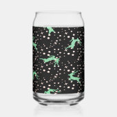 Kerstherten Ster Winter Patroon Blikvorm Glas (Links)