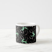 Kerstherten Ster Winter Patroon Espresso Kop (Voorkant rechts)