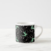 Kerstherten Ster Winter Patroon Espresso Kop (Rechts)