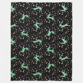 Kerstherten Ster Winter Patroon Fleece Deken (Voorkant)