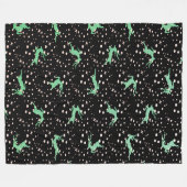 Kerstherten Ster Winter Patroon Fleece Deken (Voorkant (Horizontaal))