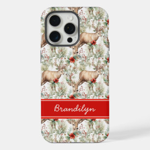 Kerstherten telefoonhoesje Gepersonaliseerde naa iPhone 15 Pro Max Case