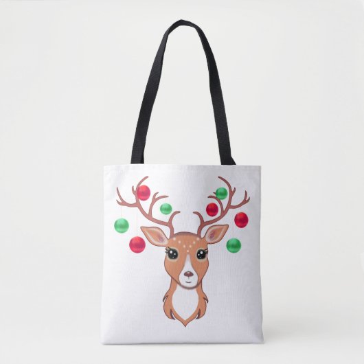 Kerstherten Tote Bag (Voorkant)
