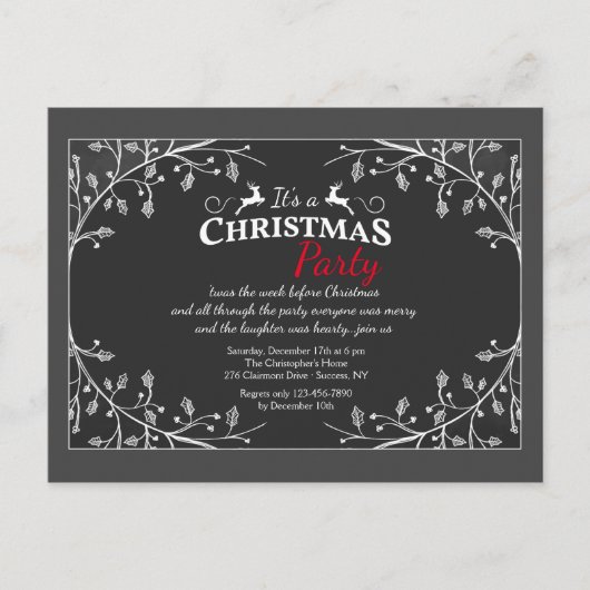 Kerstherten Vakantie Kaart Uitnodiging (Voorkant)