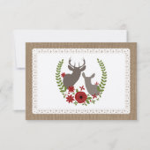Kerstherten van jute en kant geïnspireerd R.S.V.P. RSVP Kaartje (Voorkant)