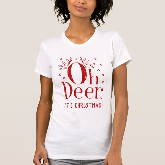 Kerstherten vrouwen T-shirt grappige illustratie (Voorkant)