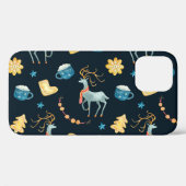 Kerstherten: Waterverf Naadloos Patroon Case-Mate iPhone Case (Achterkant (horizontaal))