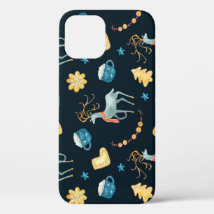 Kerstherten: Waterverf Naadloos Patroon Case-Mate iPhone Case
