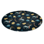 Kerstherten: Waterverf Naadloos Patroon Snijplank (Hoek)