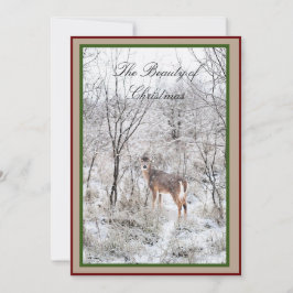 Kerstherten Winterse Landschap Script Feestdagen N Feestdagenkaart