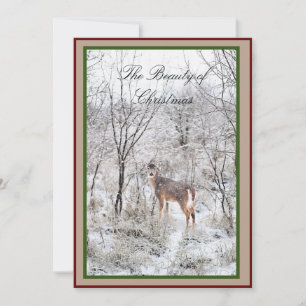 Kerstherten Winterse Landschap Script Feestdagen N Feestdagenkaart