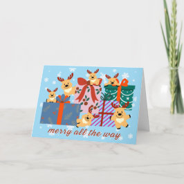 Kerstherten Zijn Gearriveerd Kerst Groetkaart Feestdagen Kaart