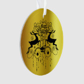 Kerstherten Zwarte Silhouetten Ornament (voorkant)