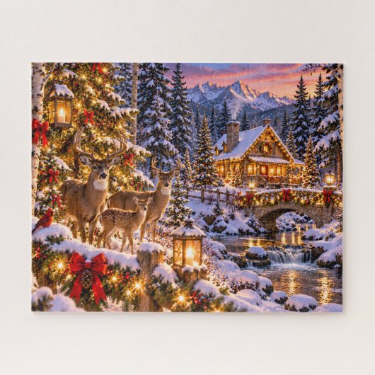 Kersthertenhuisje Legpuzzel (Horizontaal)