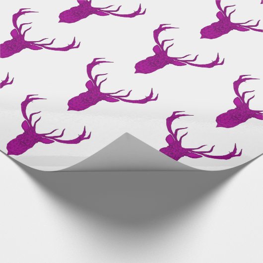 Kersthertenkop, antler, vlek cadeaupapier (Hoek)