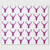 Kersthertenkop, antler, vlek cadeaupapier (Vlak)