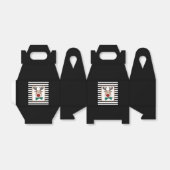 kersthertenmolen met zwarte witte schaal bedankdoosjes (Uitgevouwen)