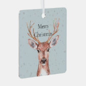 Kersthertensneeuw Metalen Ornament (Voorkant Rechts)