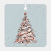 Kersthertensneeuw Metalen Ornament (Achterkant)