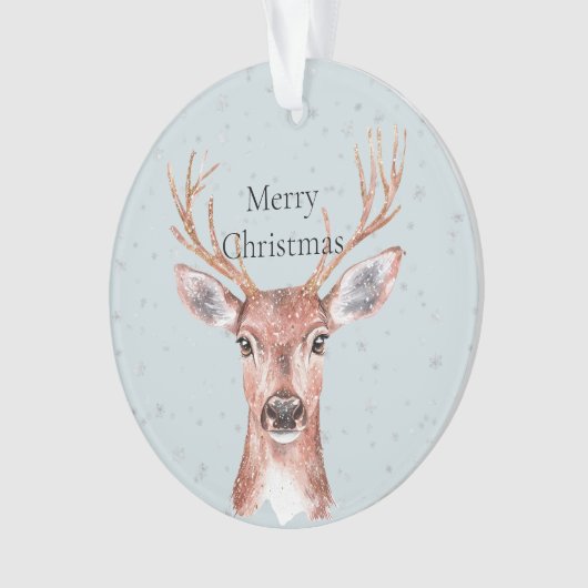 Kersthertensneeuw Ornament (voorkant)