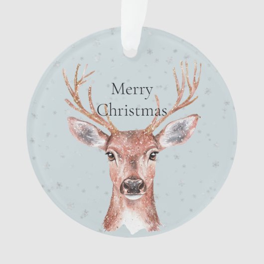 Kersthertensneeuw Ornament (voorkant)