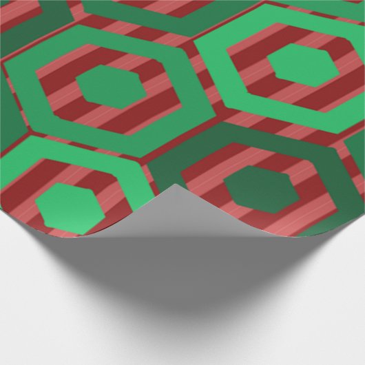 kersthexagons cadeaupapier (Hoek)