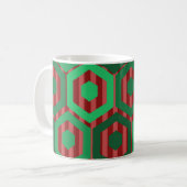 kersthexagons koffiemok (Voorkant links)