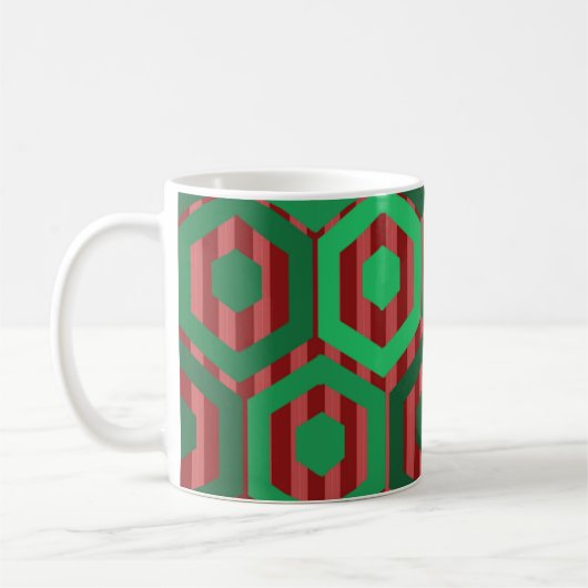 kersthexagons koffiemok (Links)