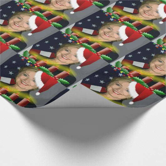 kersthillary clinton cadeaupapier (Hoek)