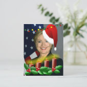 kersthillary clinton feestdagenkaart (Staand voorkant)