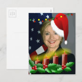 kersthillary clinton feestdagenkaart (Voorkant / Achterkant)