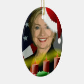 kersthillary clinton keramisch ornament (Rechts)