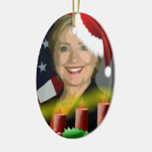 kersthillary clinton keramisch ornament (Links)