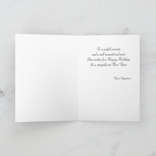 Kersthippo-cartoon Feestdagen Kaart (Binnen)