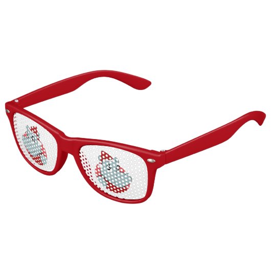 Kersthippo-cartoon Kinder Zonnebril (Gekanteld)
