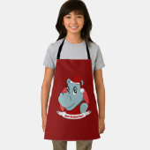 Kersthippo-cartoon Schort (Insitu)