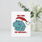 KerstHippo Feestdagenkaart (Staand voorkant)