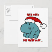 KerstHippo Feestdagenkaart (Voorkant / Achterkant)