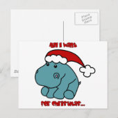 KerstHippo Feestdagenkaart (Voorkant / Achterkant)