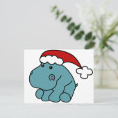 KerstHippo Feestdagenkaart (Staand voorkant)