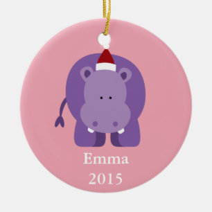 KerstHippo Keramisch Ornament