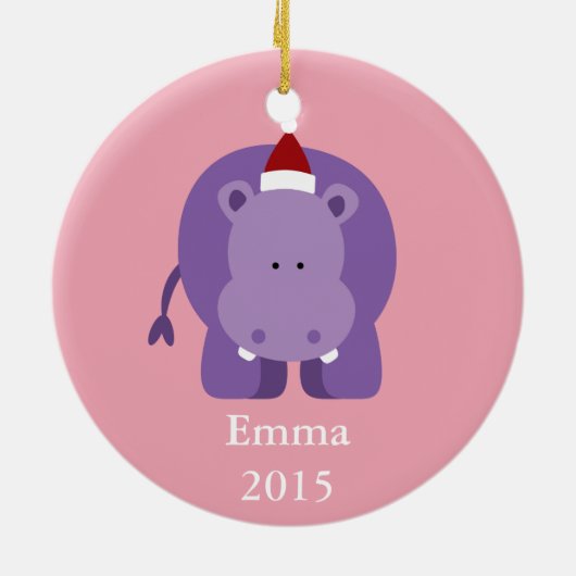 KerstHippo Keramisch Ornament (Achterkant)