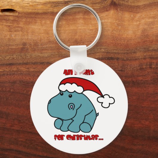 KerstHippo Sleutelhanger (Voorkant)