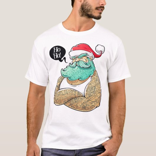 Kersthipsta Santa Claus T-Shirt (Voorkant)