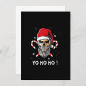 Kerstho hoe Pirate Santa Funny Pajamas Fami Kaart (Voorkant / Achterkant)
