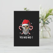 Kerstho hoe Pirate Santa Funny Pajamas Fami Kaart (Staand voorkant)