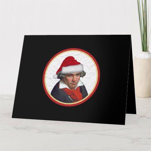 Kersthoed Kerstmis Beethoven Klassieke Symfonie M Kaart (Voorkant)