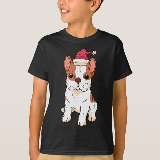 Kersthoed Kerstmis Pyjama Hond Puppy Doggie Xmas T-shirt (Voorkant)